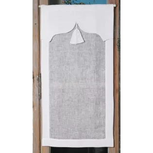 Brise-Bise sur-mesure Lin Blanc modèle Pâquerette Rideau