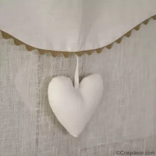 Brise-Bise Croquet et Coeur largeurs au choix