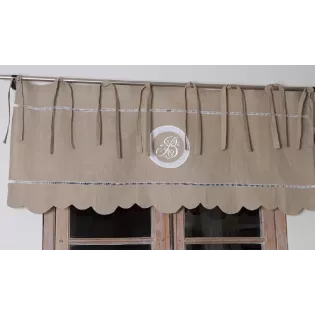 Cantonniere Lin Naturel confectionnée sur-mesure
