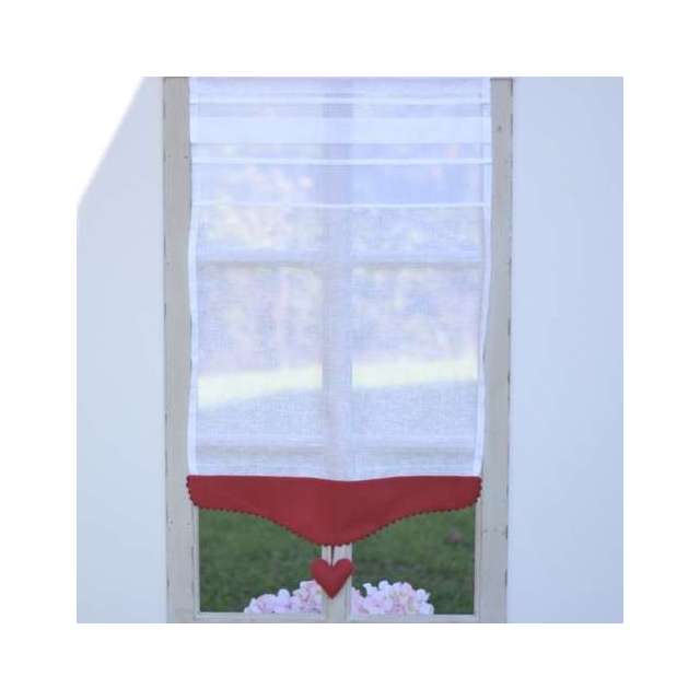 Brise-Bise Cosy Coeur rouge Décoration fenêtre