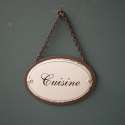 Plaque de Porte Cuisine brocante vintage