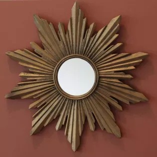 Miroir Soleil doré Vintage