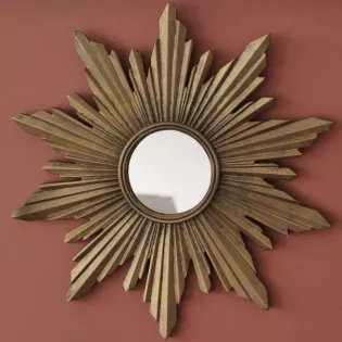 Miroir Soleil doré Vintage chehoma