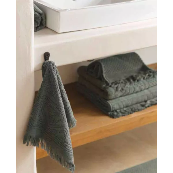 Grande Serviette de Hammam en éponge Thym
