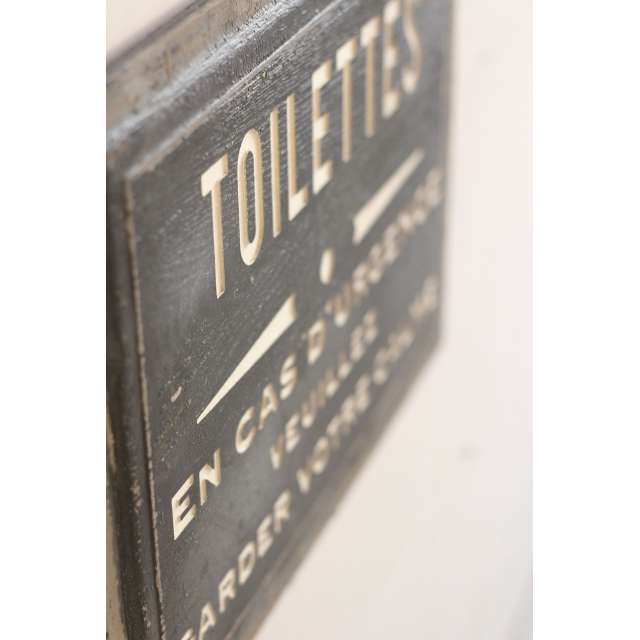 Plaque en Métal Décoration Toilettes
