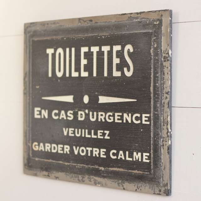 Plaque en Métal Décoration Toilettes