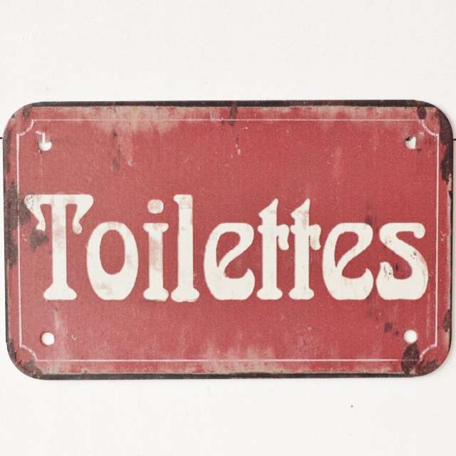 Plaque Toilettes Style Vintage en Métal émaillé en vente en ligne