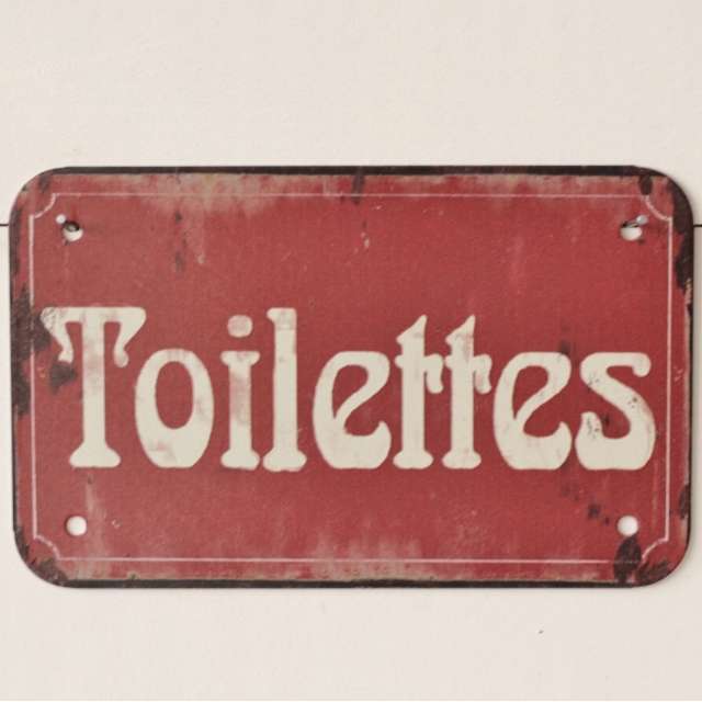 Plaque de Porte Toilettes vintage