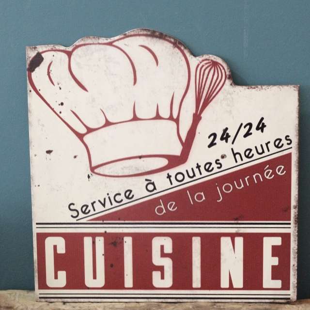 Plaque deco Cuisine du chef décoration Rétro Cuisine.