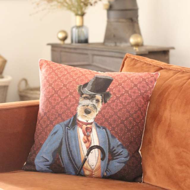 Housse Coussin Tête de Chien