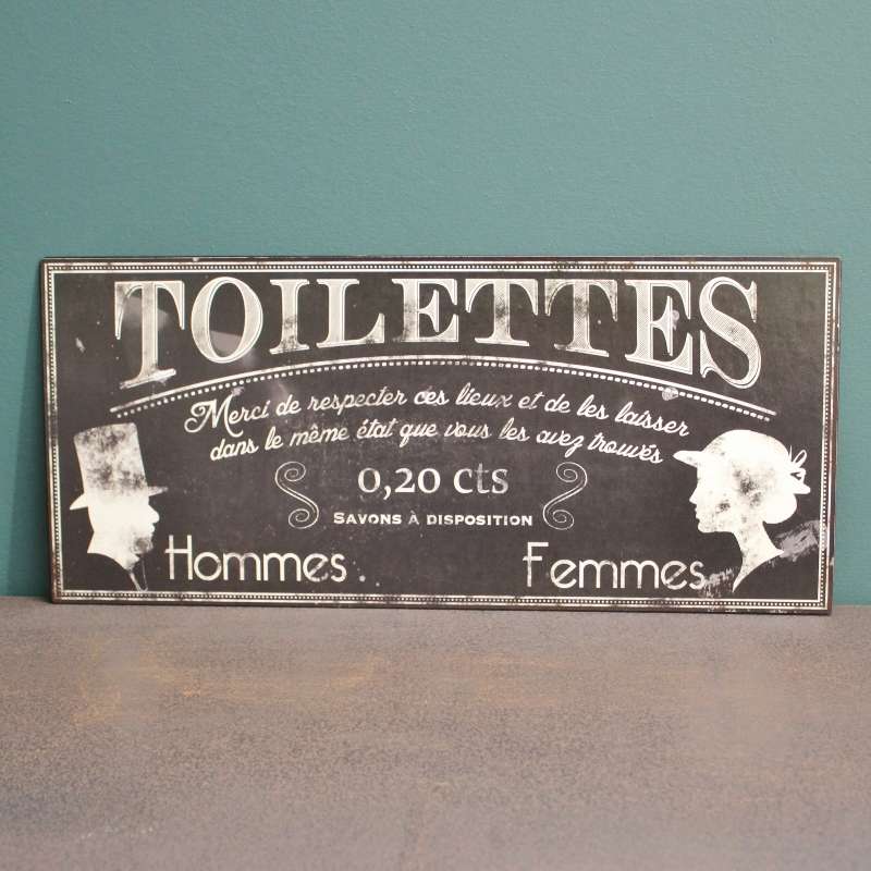 Plaque de Porte Toilettes Style Rétro en vente dans le e-shop