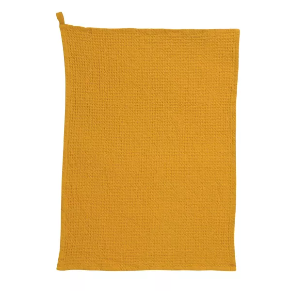 Torchons Ronds Nid D'abeille - Lot De 2 (71x71 Cm), 100% Coton, Fabriqué En Italie - Rouge Et Vert