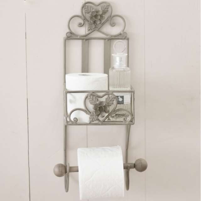 Porte rouleau papier toilettes décor mural WC Maison Campagne Chic