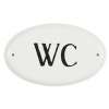 Plaque porte toilettes retro