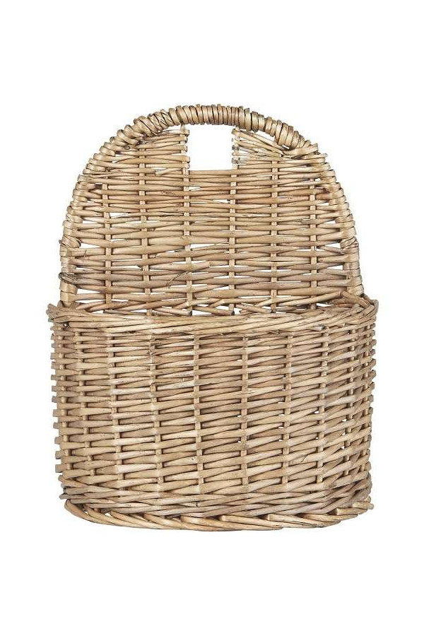 Lot De 9 Paniers Muraux Décoratifs Bohème En Rotin - Décoration Murale Style Naturel Noir