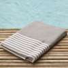 Grande fouta Grise et blanche