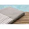 Grande fouta Grise et blanche