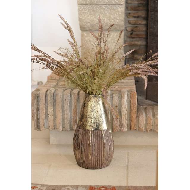 Vase à fleurs métal cuivré