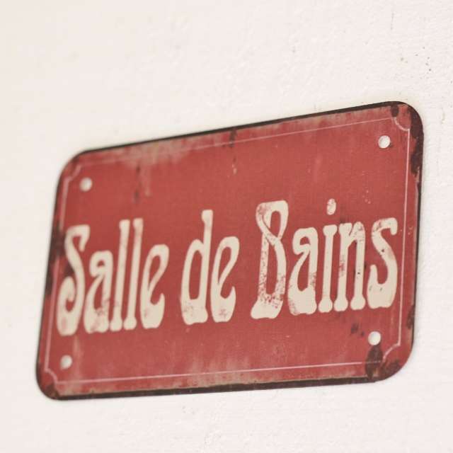 Plaque porte vintage Salle de Bain