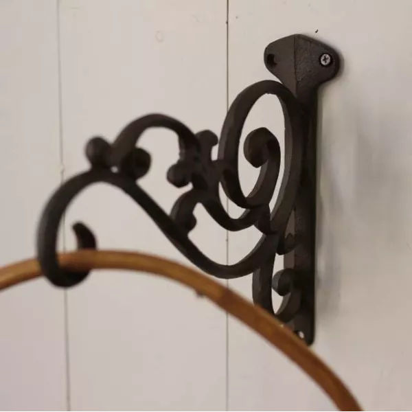 Patère Murale En Fonte – Style Rétro Shabby Chic – Déco Vintage Avec Bouton Céramique, Pour Manteaux Ou Décor