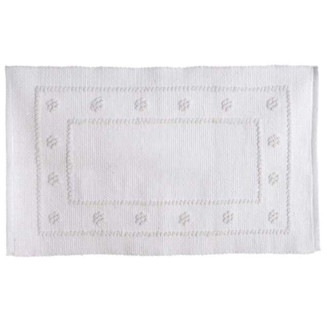 Petit Tapis coton tissage artisanal Blanc Mariclo