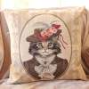 Coussin Tapisserie Chat