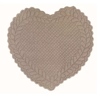 Set de Table Coeur Shabby-Charme Beige