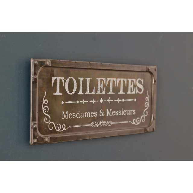 Plaque Toilettes Métal