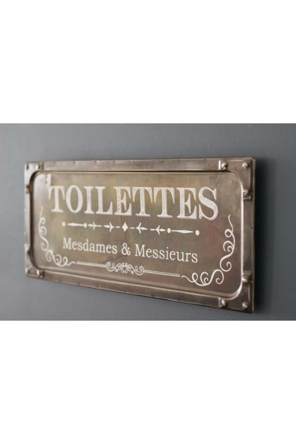 Antic Line Plaque sur chainette TOILETTES OCCUPE-LIBRE 13 * 17