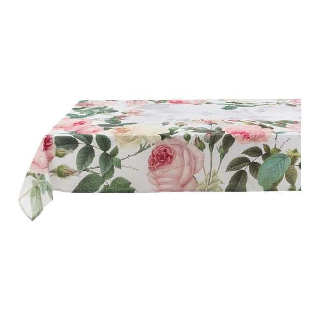 Nappe Style Romantique Roses anciennes Blanc Mariclo
