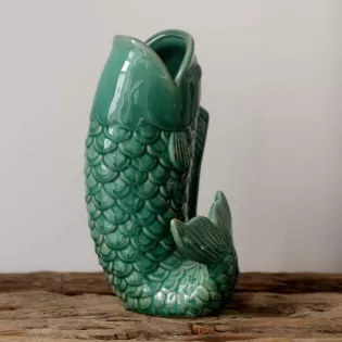 Vase Poisson céramique Verte Chehoma