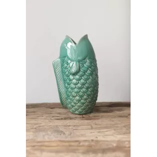 Vase Poisson céramique Verte Chehoma