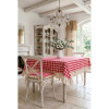Nappe Blanc Mariclo Carreaux rouges Déco Campagne Chic