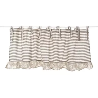 Cantonnière Toile de Jouy et Rayures Shabby