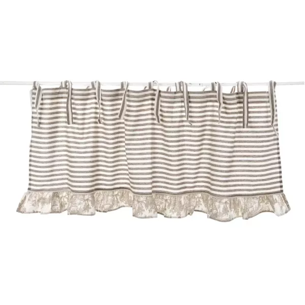Cantonnière Toile de Jouy et Rayures Shabby