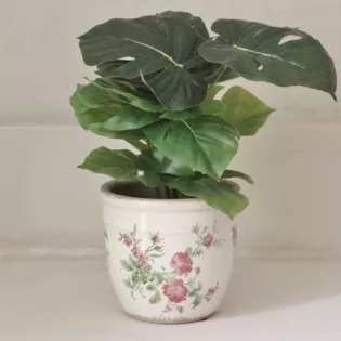 Cache Pot Rose Shabby Chic
