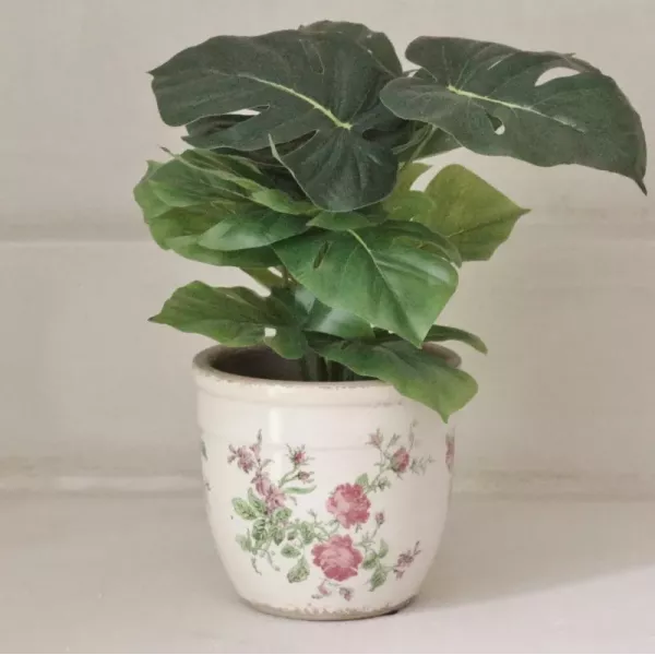 Cache Pot Rose Shabby Chic