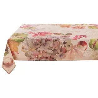 Nappe Esprit Campagne Chic Déco Blanc Mariclo 160x280