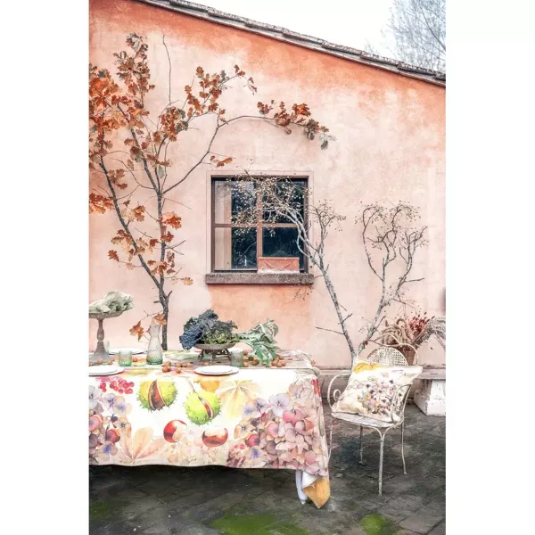 Nappe Esprit Campagne Chic Déco Blanc Mariclo 160x280