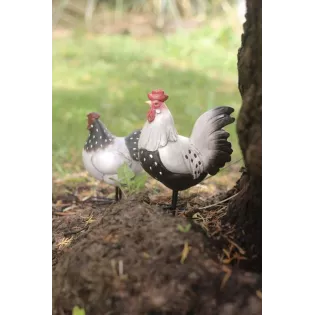 Coq à poser Résine Déco Jardin Champêtre