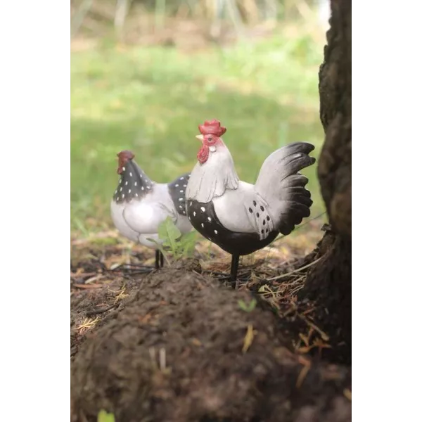 Coq à poser Résine Déco Jardin Champêtre