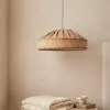 Abat-Jour Suspension Lustre Cosy Déco Tissus Rayures et Fleurs