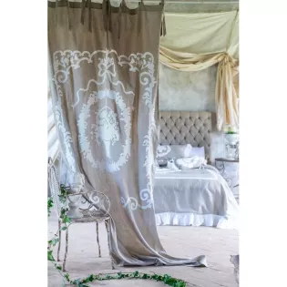 Blanc Mariclo Rideau Long Dentelle Shabby-Chic