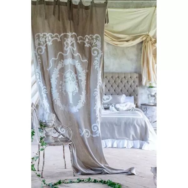 Blanc Mariclo Rideau Long Dentelle Shabby-Chic