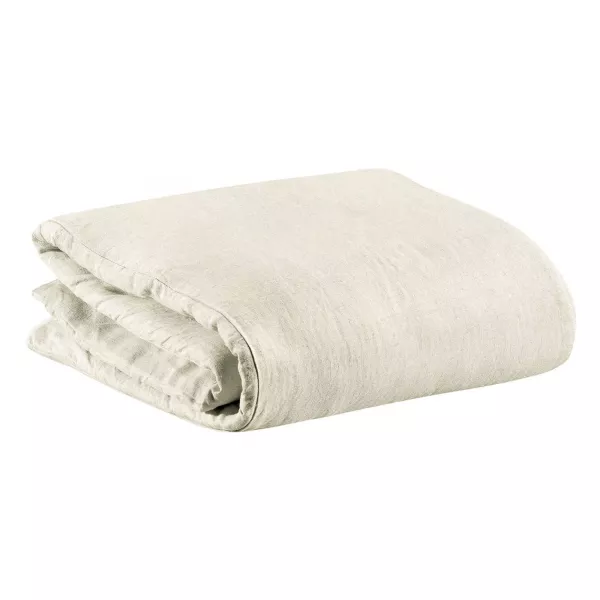 Housse de Couette Lin 220 x 240 cm Zeff Vivaraise Craie