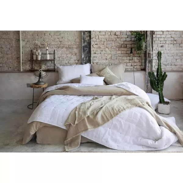 Housse de Couette Lin Vivaraise Zeff 260x240 Vivaraise | Cosy Déco