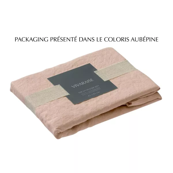 Les Taies d'Oreillers forme carré en Lin Vivaraise Zeff 65x65 cm Vivaraise | Cosy Déco