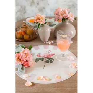 4 Sets de Table Lavable Ronds 100% Vinyle