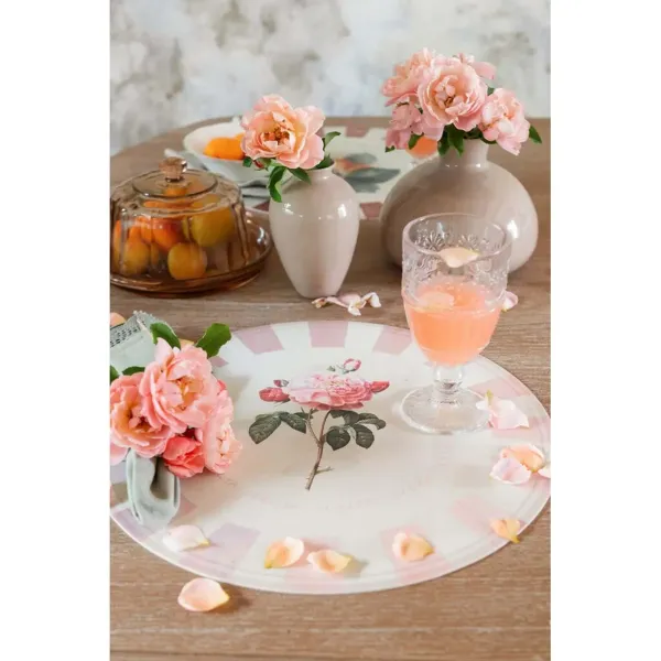 4 Sets de Table Lavable Ronds 100% Vinyle