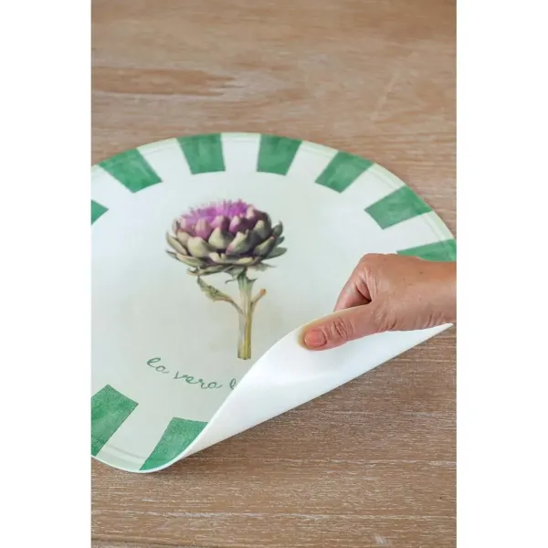 les 4 Sets de Table Lavable Ronds 100% Vinyle Blanc Mariclo